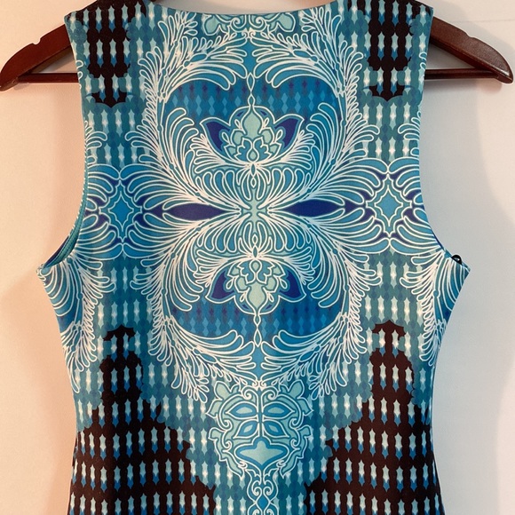 BEBE Ladies Teal Dress. Size S - Picture 3 of 12